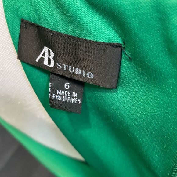 AB Studio Green and Blue Color Block Sheath Dress Size 6 - Picture 9 of 9